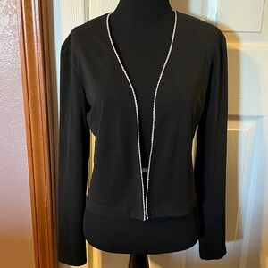 Express Black Cardigan with light Purple Edging